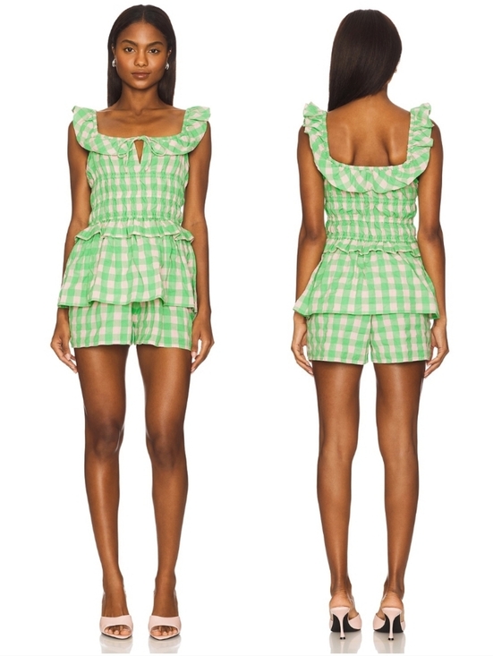 SAYLOR Pants - NWT Saylor Kasia Romper in Pink & Green